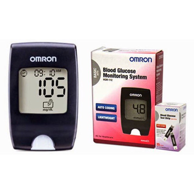Máy đo đường huyết Omron Nhật HGM-112mg/dL