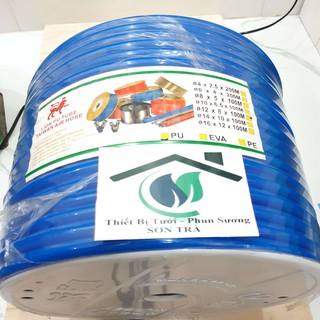 Ống Dây PU áp lực(dây dày xịn) chuyên dùng cho đường ống hơi, bơm xịt rửa, phun sương 10mm hoặc 12mm bán theo mét