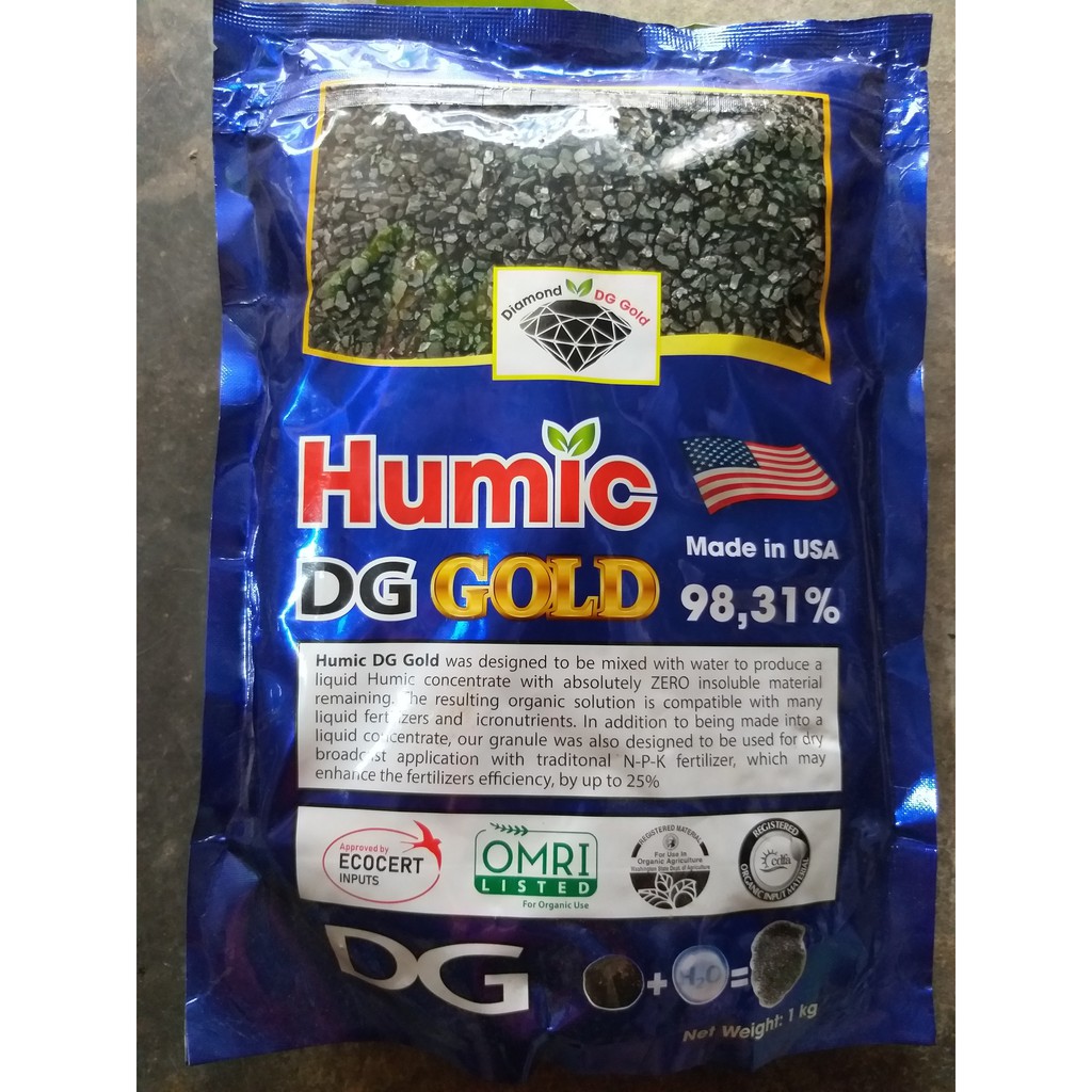 Phân Bón HUMIC GOLD - Humic nhập khẩu Mỹ (khối lượng 1kg), phân Humic Acid dạng hạt