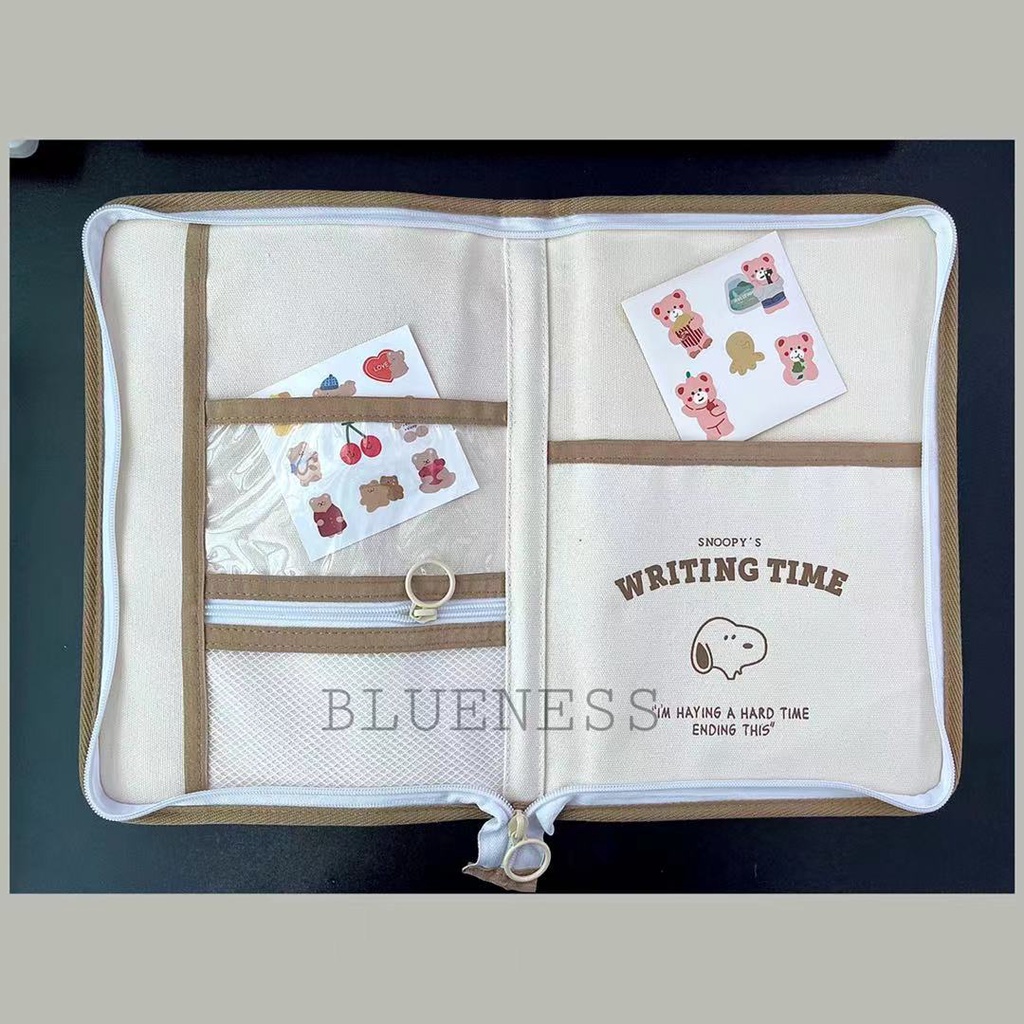 Túi đựng máy tính bảng bằng vải bạt in hình Snoopy 11-inch