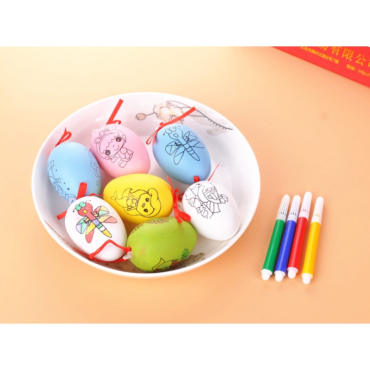Đồ chơi trứng tô màu cho bé tặng kèm bút màu, Đồ chơi tô màu giúp bé phát triển trí thông minh sáng tạo kèm quà tặng