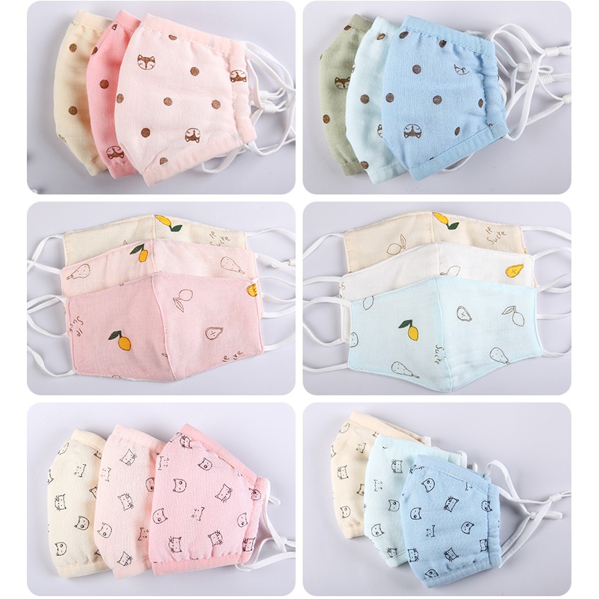 Khẩu trang 5 lớp có nút điều chỉnh dây đeo cho bé