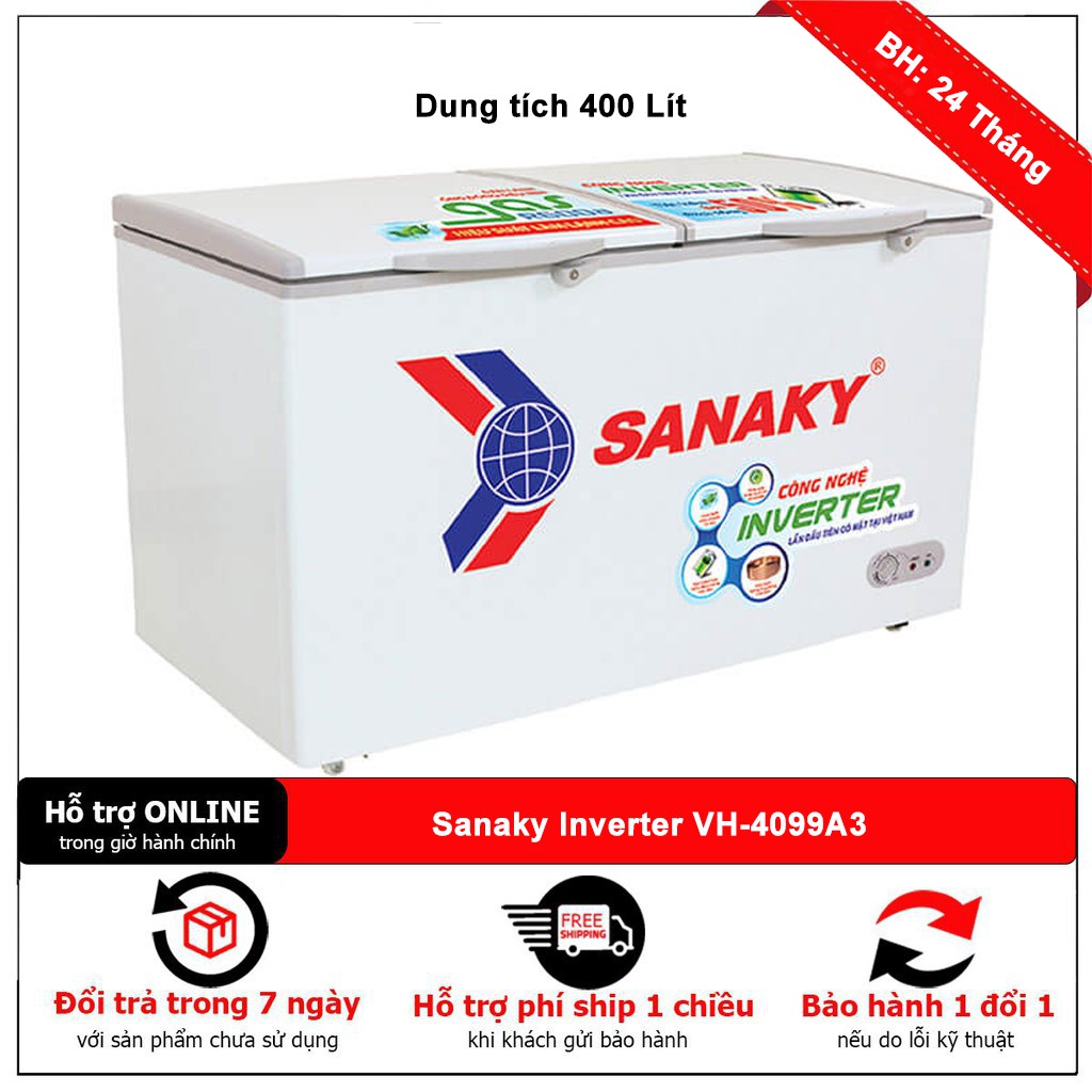 Tủ Đông INVERTER Sanaky VH-4099A3 (400 lít)