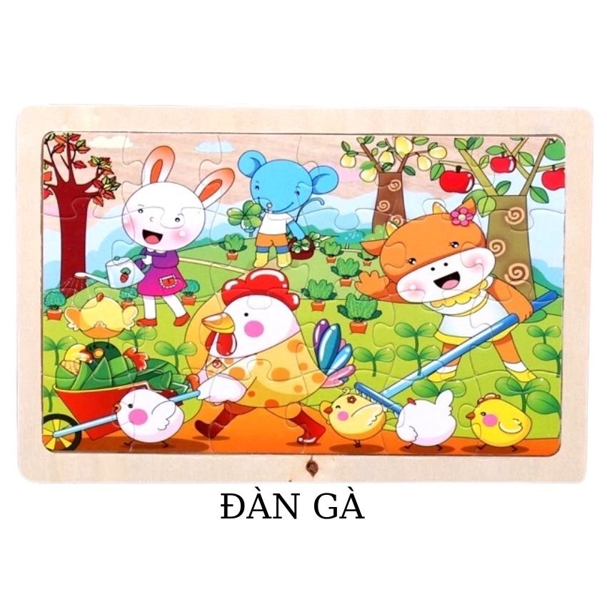 Đồ Chơi Ghép Hình 24 Mảnh, Xếp Hình Cho Bé Gỗ Nhiều Mẫu Đẹp