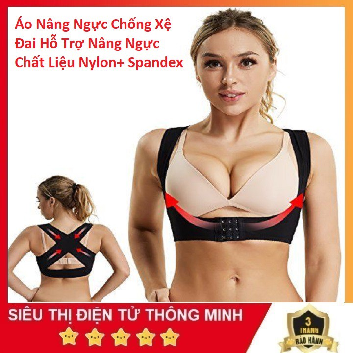 Áo Nâng Ngực Chống Xệ, Đai Hỗ Trợ Nâng Ngực Và Chỉnh Hình Vai Không Gọng - Free Size Model 2021