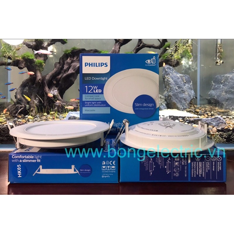 Đèn Led âm trần Philips, downlight TRÒN, dòng Marcasite 595xx  nhiều công suất - hàng chính hãng