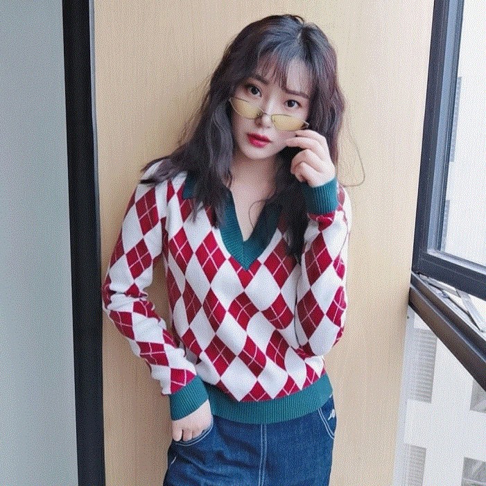Áo len cổ V tay dài thời trang Hàn Quốc 2020 cho nữ | BigBuy360 - bigbuy360.vn