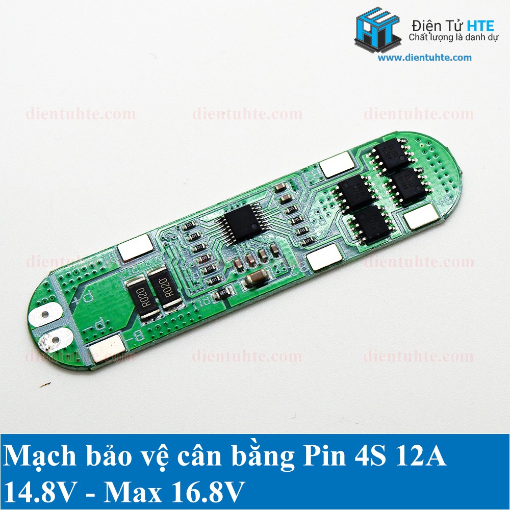 Mạch bảo vệ cân bằng Pin 4S 14.8V - 16.8V 12A HX-4S-A01 [HTE Quy Nhơn CN2]