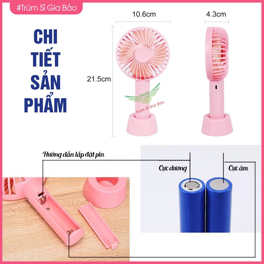 Quạt Cầm Tay Mini 3 Chế Độ ,Pin 1200mAp Mạnh Mẽ.