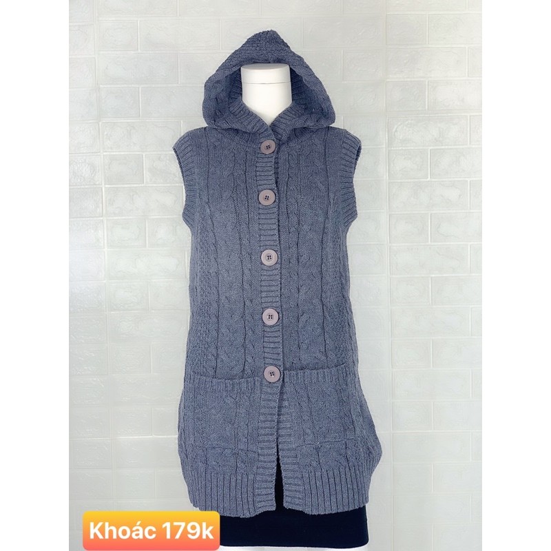 [Ảnh Thật] Áo Len - Áo Gi-lê Nữ, Mở Cúc 3 Mầu - Mym_shop | BigBuy360 - bigbuy360.vn