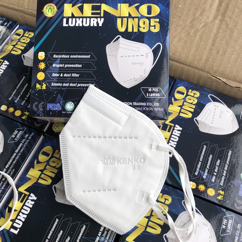 [XẢ RẺ] Khẩu trang 3D cao cấp 5 lớp kháng khuẩn Kenko VN95