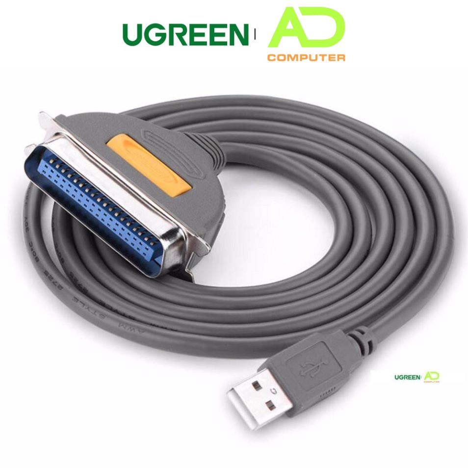 Dây máy in USB sang IEEE1284 Parallel dài 1.8m UGREEN 20225 (Đen)