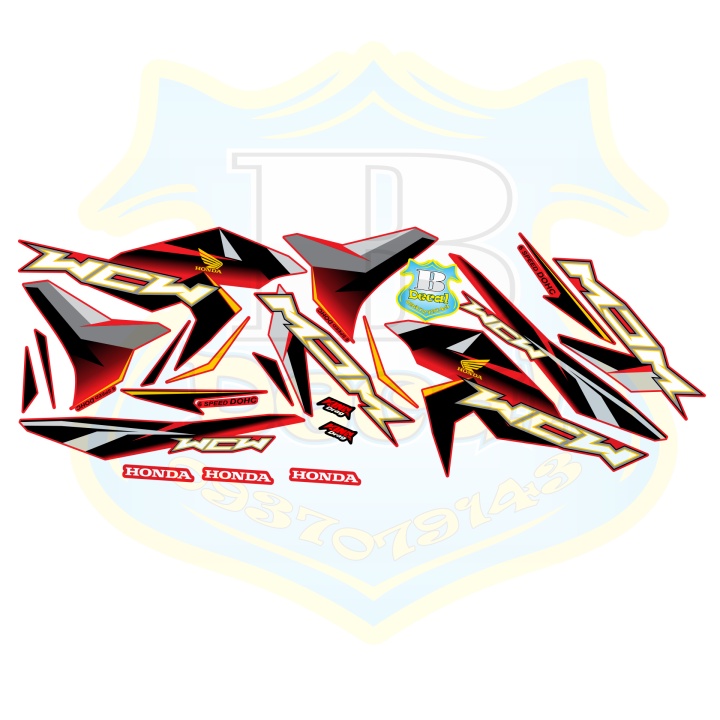 ( Quí khách vui lòng mang ra tiệm cho thợ dán ) Tem winner X WCW mẫu zin đỏ