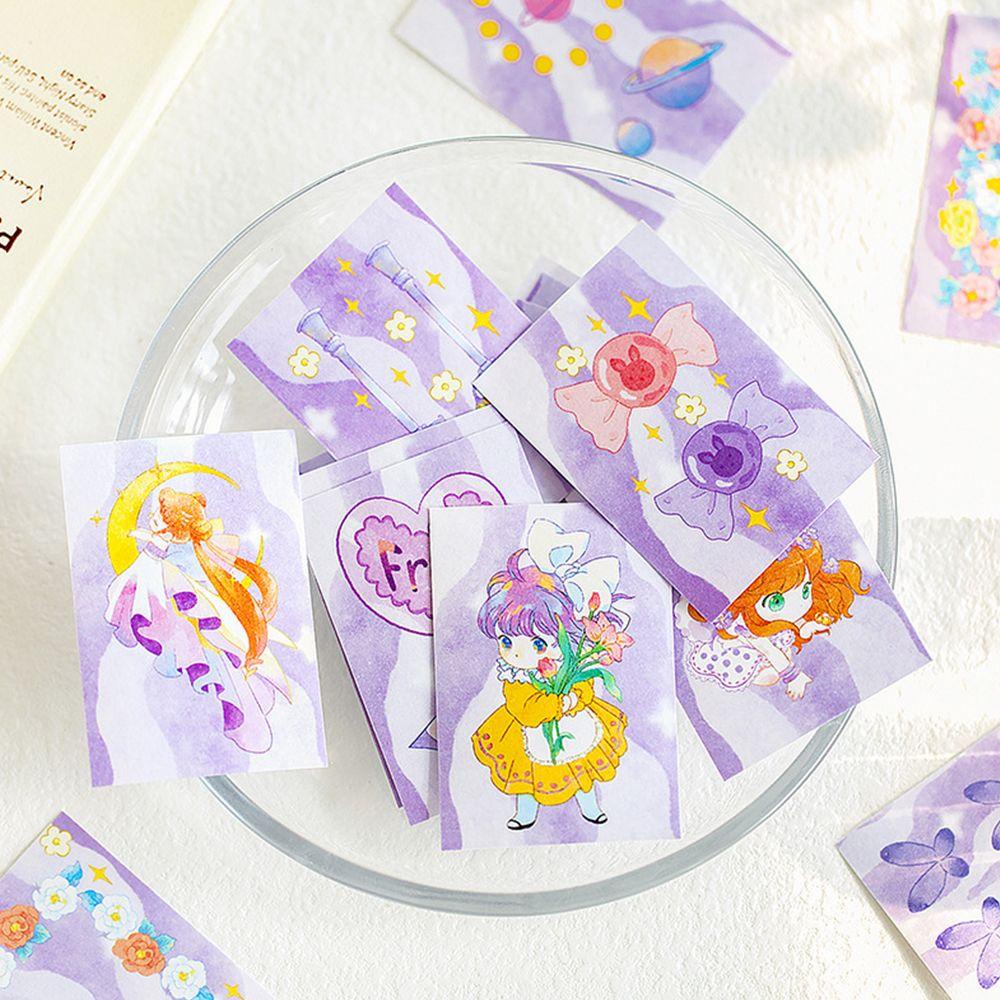 CHOOKEY Bộ 50 Tờ Sticker Dán Trang Trí Điện Thoại, Nhật Ký