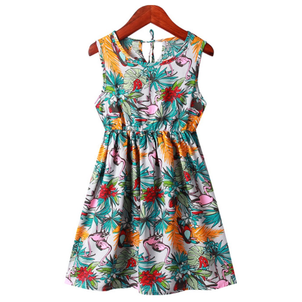 Đầm Hoa Tay Ngắn Dễ Thương Cho Bé Gái