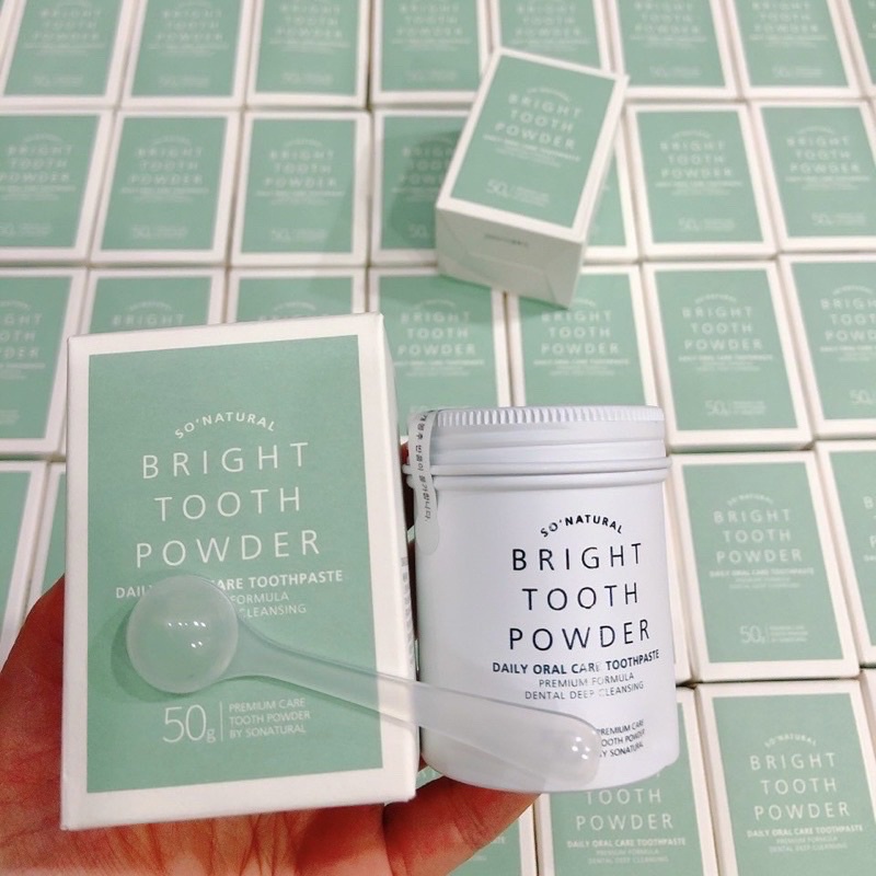Bột đánh trắng răng giảm hôi miệng Bring Tooth Powder So Natural Hàn Quốc chiết xuất từ than hoạt tính chính hãng