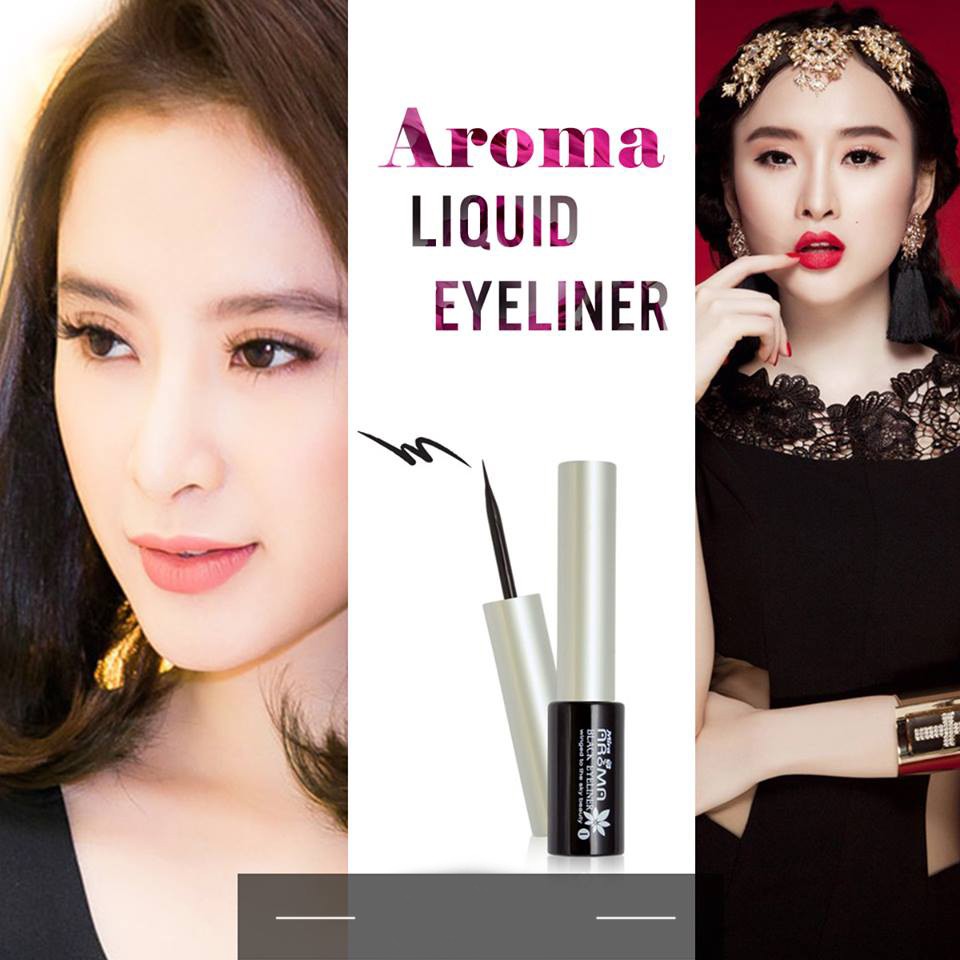 Kẻ mắt nước giữ màu bền lâu Aroma Liquid Eyeliner Cao cấp Hàn Quốc 7ml - Hàng chính hãng