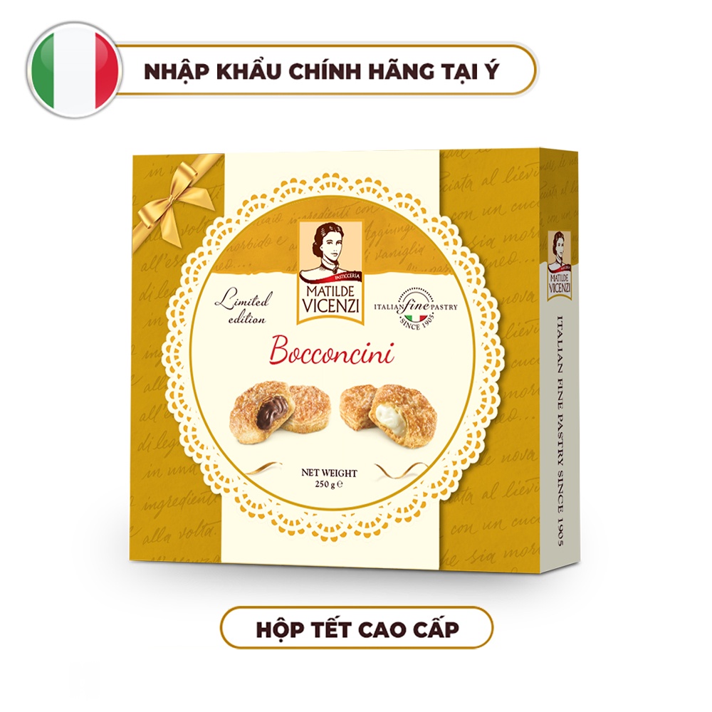 Hộp quà Tết Vicenzi Bocconcini Ý 250g