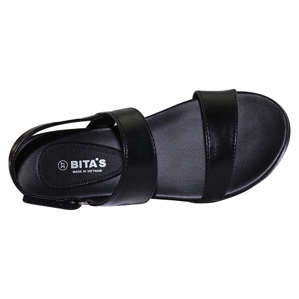 GIÀY SANDAL QUAI HẬU ĐẾ BẰNG NỮ BITA'S - SYN.218 (ĐEN) - BITAS