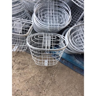 Giỏ sắt trắng có lắp sơn chống rỉ lắp mọi loại xe TẶNG ốc bắt giỏ
