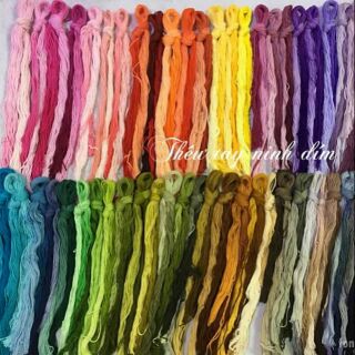 Set chỉ thêu tay - chỉ cotton loang mầu nhà máy - chỉ thêu cao cấp