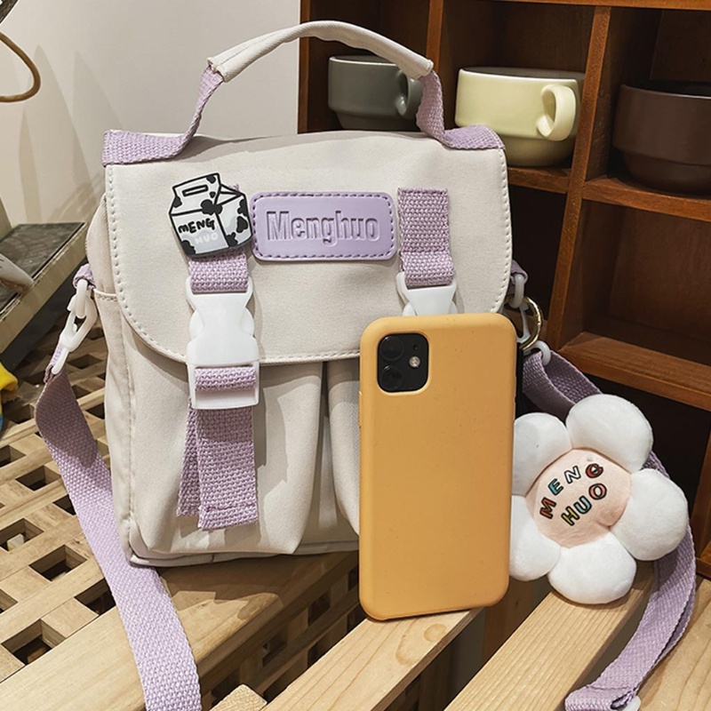 Túi Vải Vuông Đeo Chéo Vai Thời Trang Dành Cho Nữ