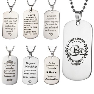 COD!To My Son Dog Tag Necklace Military Fathers Day Family Love Stainless Steel