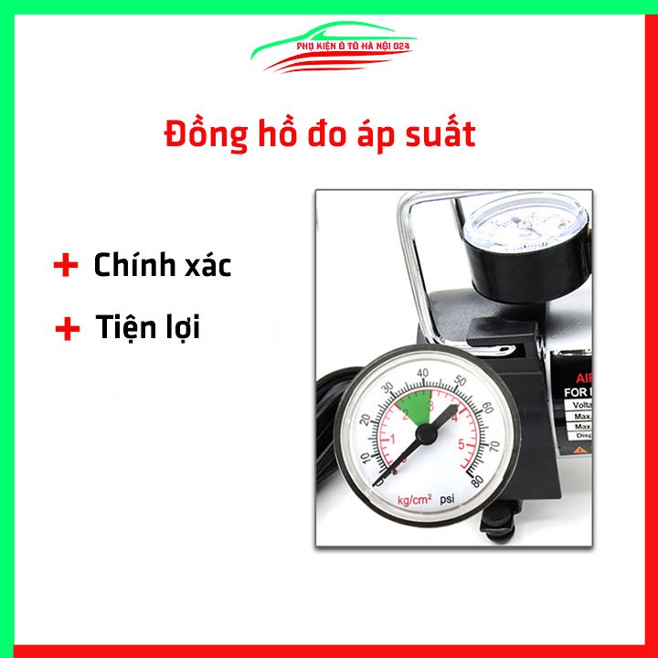 Máy bơm lốp 12V -100PSI- máy nén khí tiện lợi