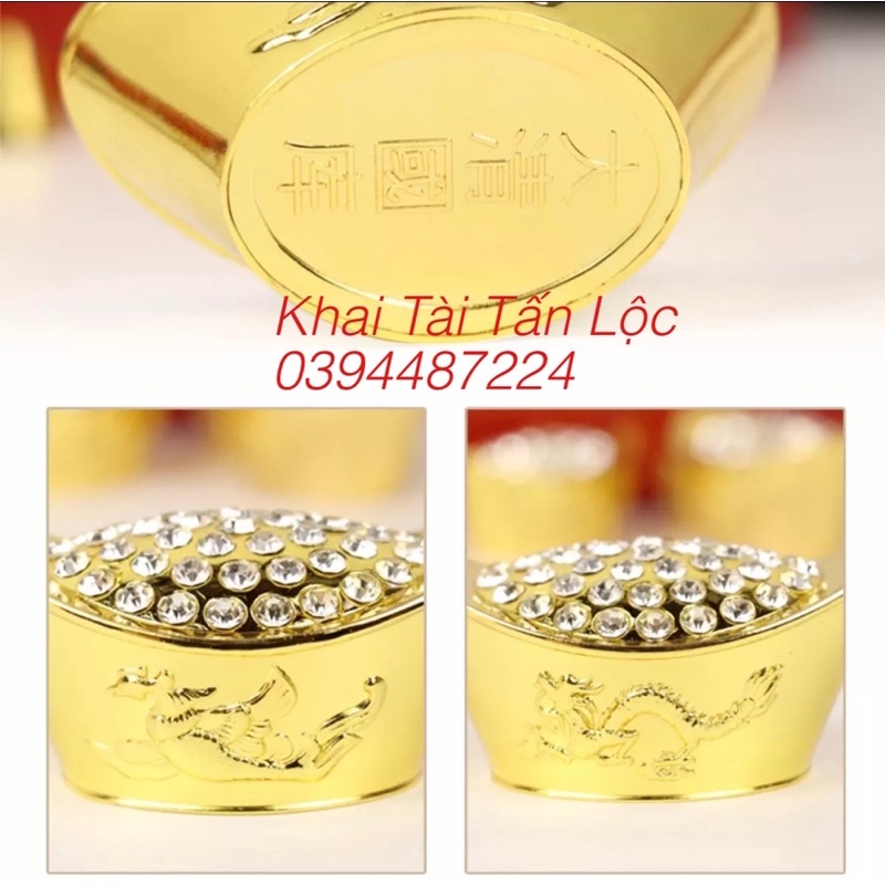 Thỏi vàng , nén vàng thần tài chiêu tài bằng kim loại