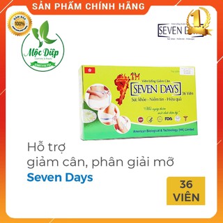 Viên uống giảm cân 👍Chính Hãng👍 Seven Days 👍 giảm cân an toàn, làm đẹp da, căng da, mịn màng da
