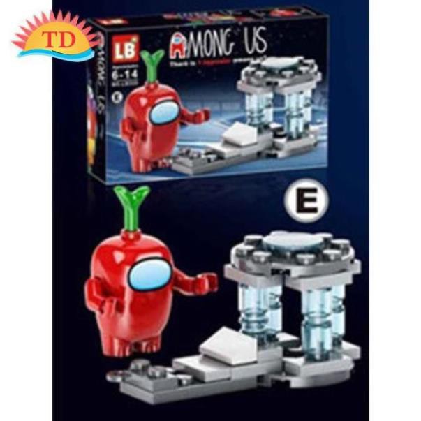 8 mẩu xếp hình Among Us mini xếp hình lắp ráp cho bé mẫu mới nhất LB+