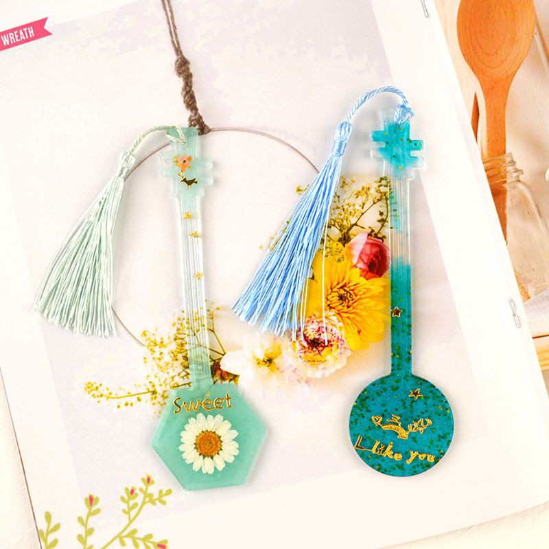 HANDMADE Khuôn Silicone Làm Thanh Đánh Dấu Trang Sách