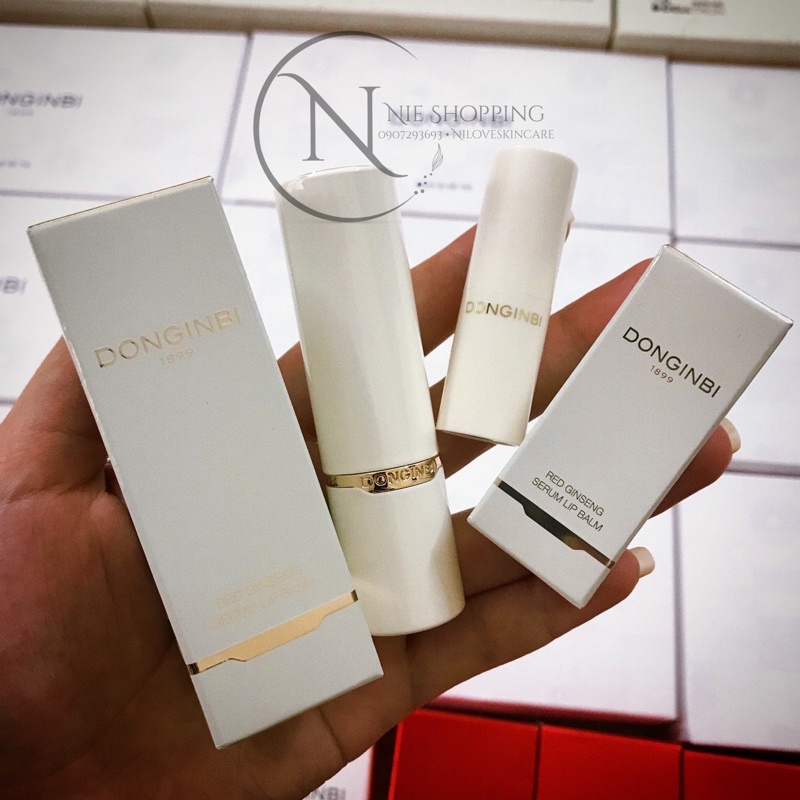 𝗗𝗢𝗡𝗚𝗜𝗡𝗕𝗜 𝟭𝟴𝟵𝟵 • Son dưỡng cho đôi môi hồng và căng mọng với serum collagen hồng sâm