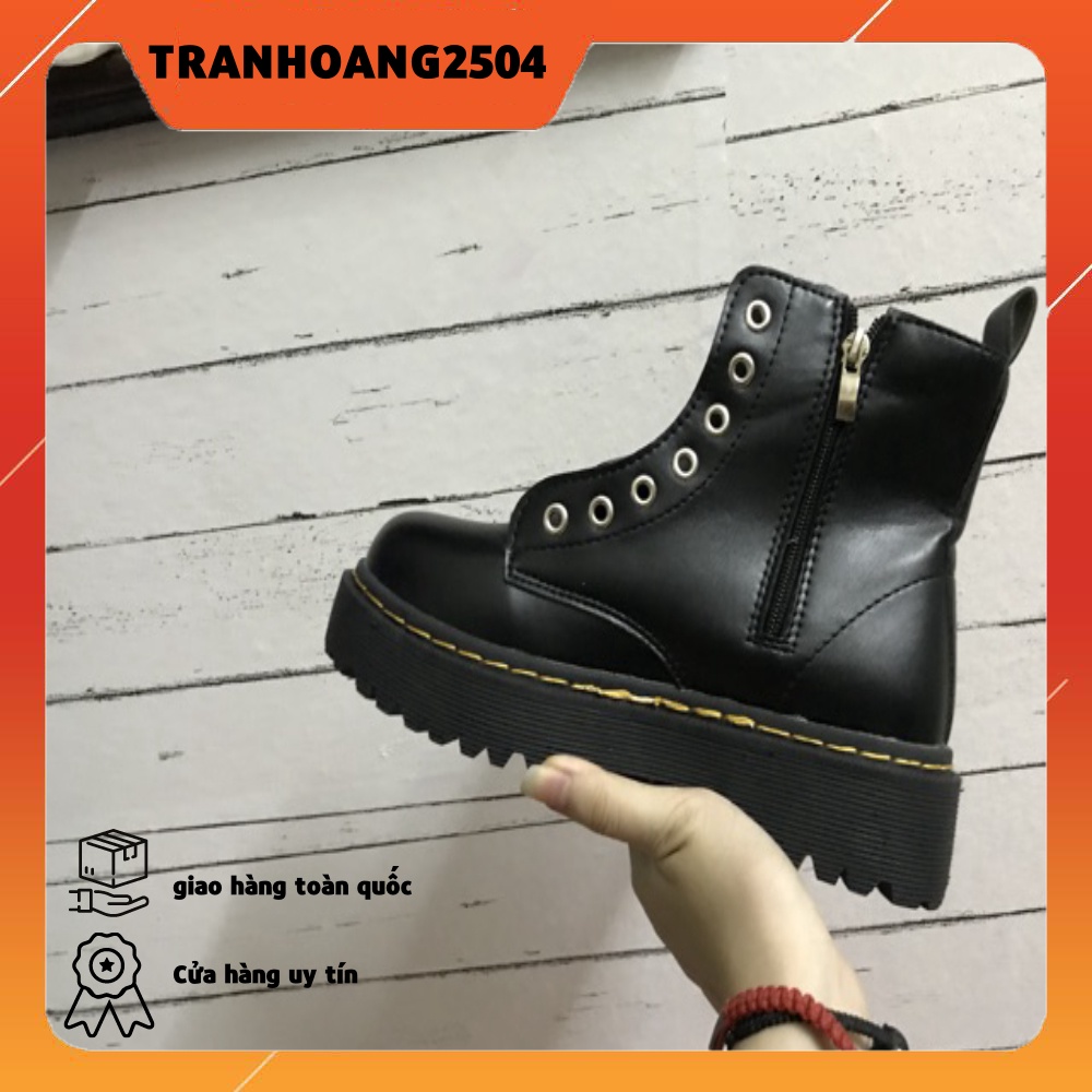[ CÓ SẴN - SHIP NGAY ] Giày BOOTS KHOÁ KÉO CAO CỔ ĐI HAI KIỂU ulzzang kèm ảnh thật hình cuối