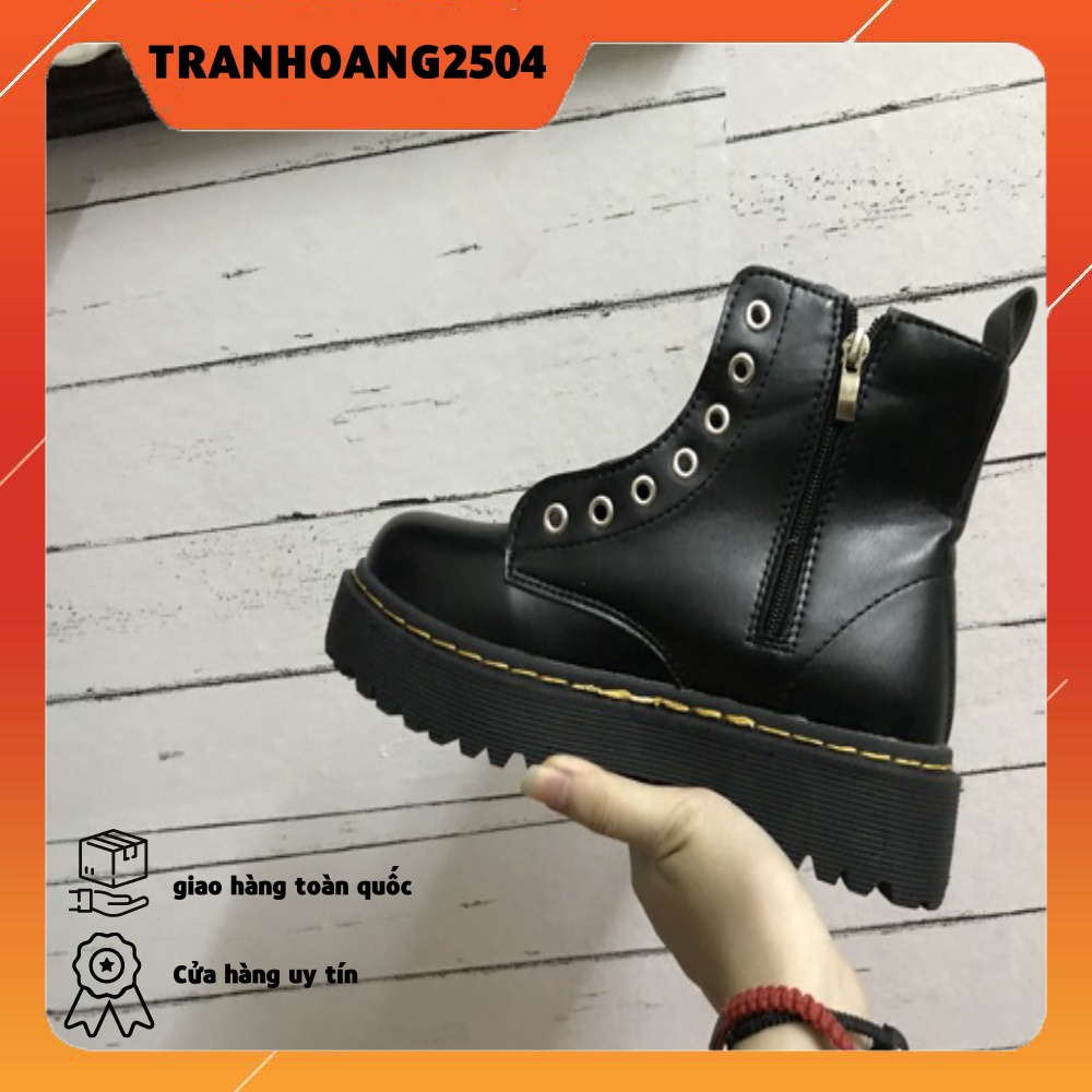 Giày BOOTS KHOÁ KÉO CAO CỔ ĐI HAI KIỂU ulzzang kèm ảnh thật hình cuối