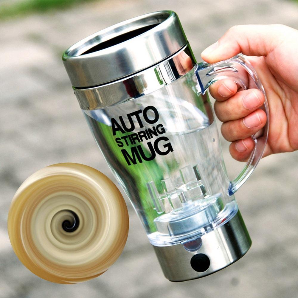 Cốc Khuấy Cà Phê Tự Động Bằng Thép Không Gỉ