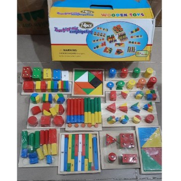 Bộ Montessori 14 món đồ chơi gỗ thông minh