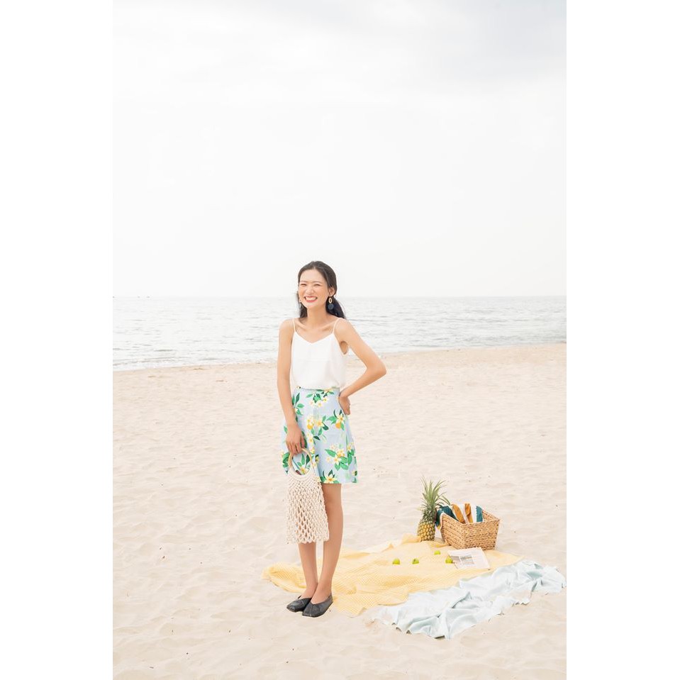 [Mã FASHIONMALLT4 giảm 15% đơn 150k] Ceci Cela - Chân Váy Jungle - Mint | BigBuy360 - bigbuy360.vn