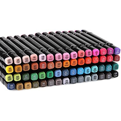 BÚT MÀU DẠ MARKER 60 CÂY KÈM TÚI TOUCHSHI