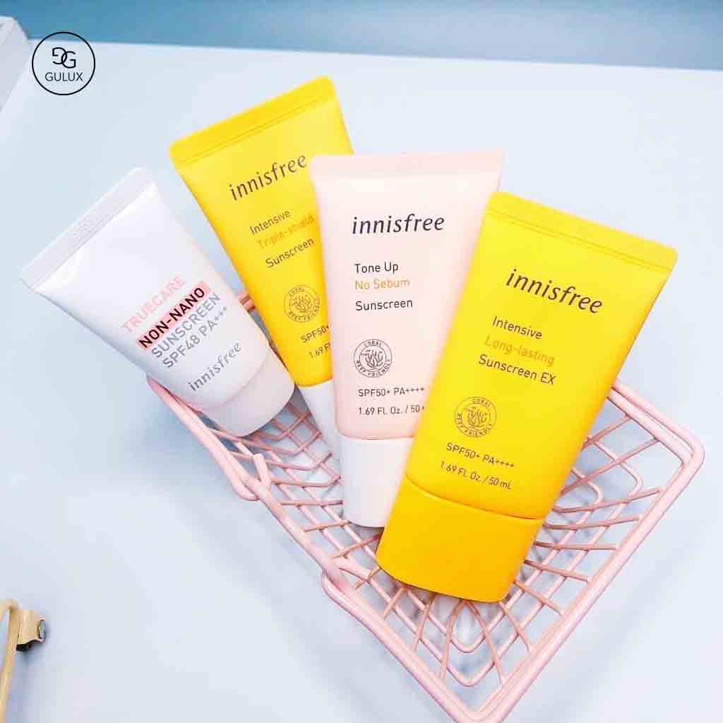 [KÈM QUÀ TẶNG] Kem chống nắng Innisfree SPF 50+ PA, Kem chống nắng nâng tone lâu trôi Innisfree các loại