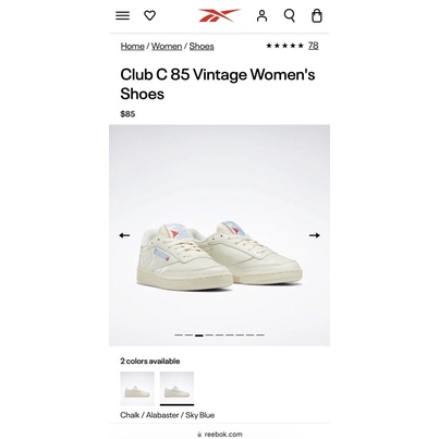 [CHÍNH HÃNG] Giày Reebok Club C 85 Vintage Women's Shoes