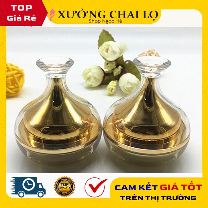 Hũ Chiết Mỹ Phẩm ❤ GIÁ RẺ NHẤT ❤ Hũ chiết mỹ phẩm Chóp Vàng 10g hình giọt nước cao cấp , phụ kiện du lịch