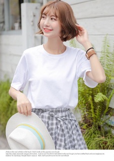 Áo Thun Trơn Form Rộng Màu Trắng
