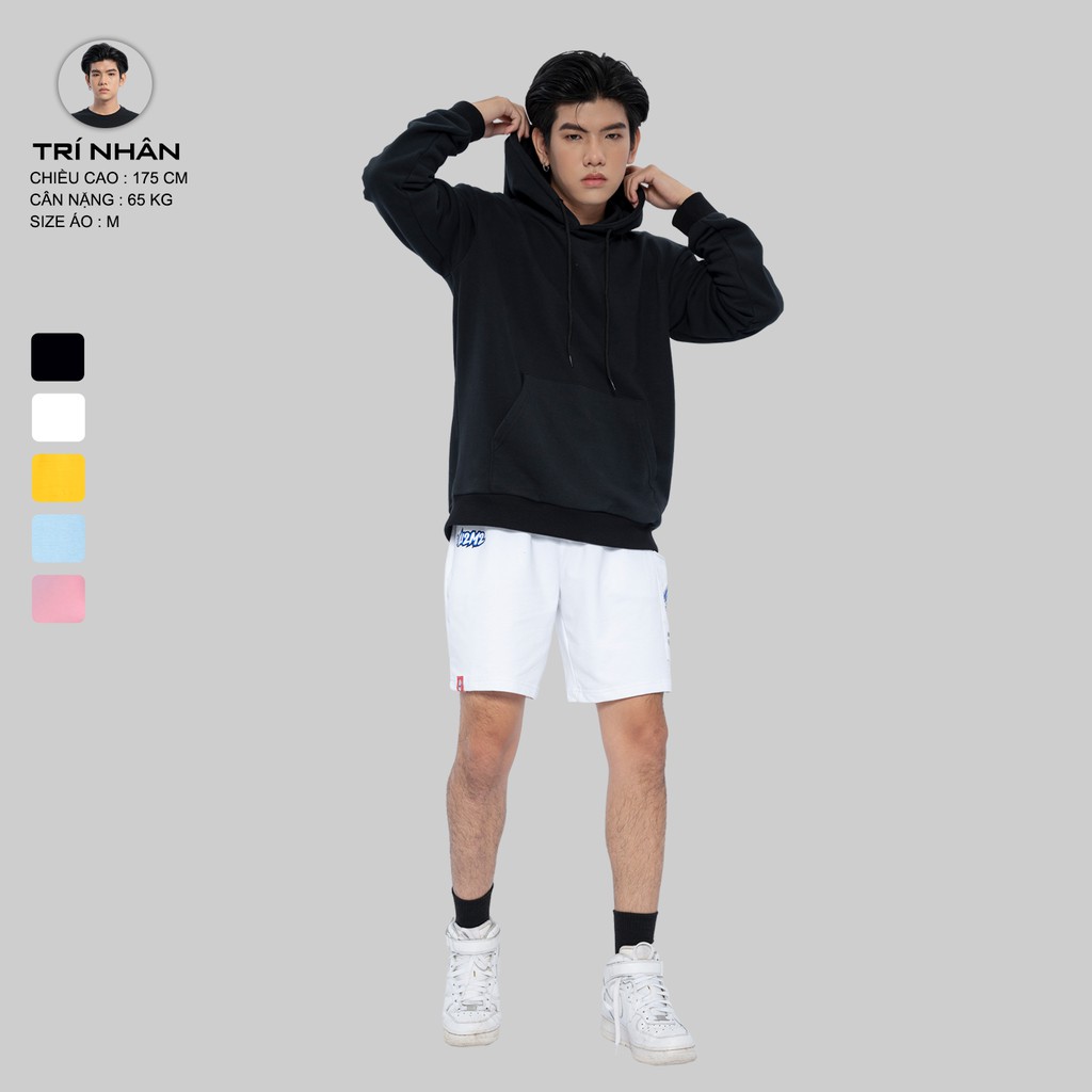 Áo Hoodie URBAN OUTFITS HOO05 Kiểu Trơn Regular Fit Nón Rộng Cotton French Terry 350GSM Local Brand