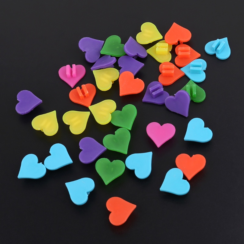 ✿ 1 Túi Phụ Kiện Trang Trí Căm Xe Đạp Hình Trái Tim Nhiều Màu Sắc Cho Trẻ Em