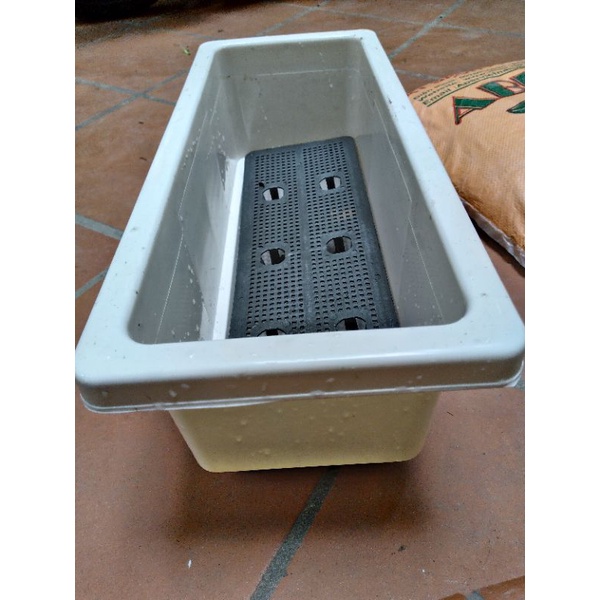 Chậu nhựa thông minh trồng rau, hoa size 48x20x16cm chất lượng tốt, chậu máng nhựa dài