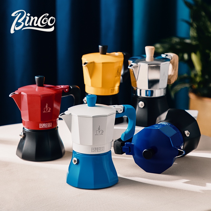 Bình moka BINCOO pha cà phê espresso có vòng bột 150ml/ 300ml
