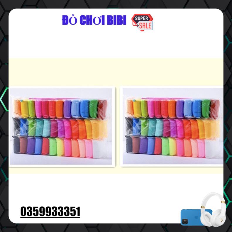 Đất sét nhật tự khô Lốc 36 màu Pastel &amp;DIY&amp; Neon 8D cao cấp Softclay nặn hình,làm Butter slime