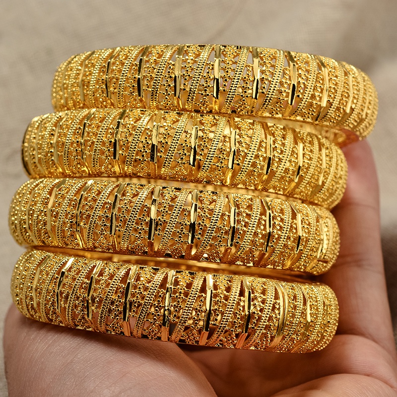 1 Vòng Tay Màu Vàng 24k 24k Thời Trang Dành Cho Nữ