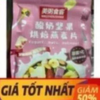 [Ăn Kiêng] Ngũ cốc sữa chua mix hạt, hoa quả MEIZHOUSHIKE YOGURT, NUTS OATMEAL gói 400g - Đài Loan
